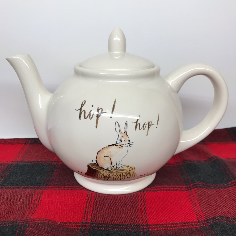 Rae Dunn Easter bunny hip hop teapot